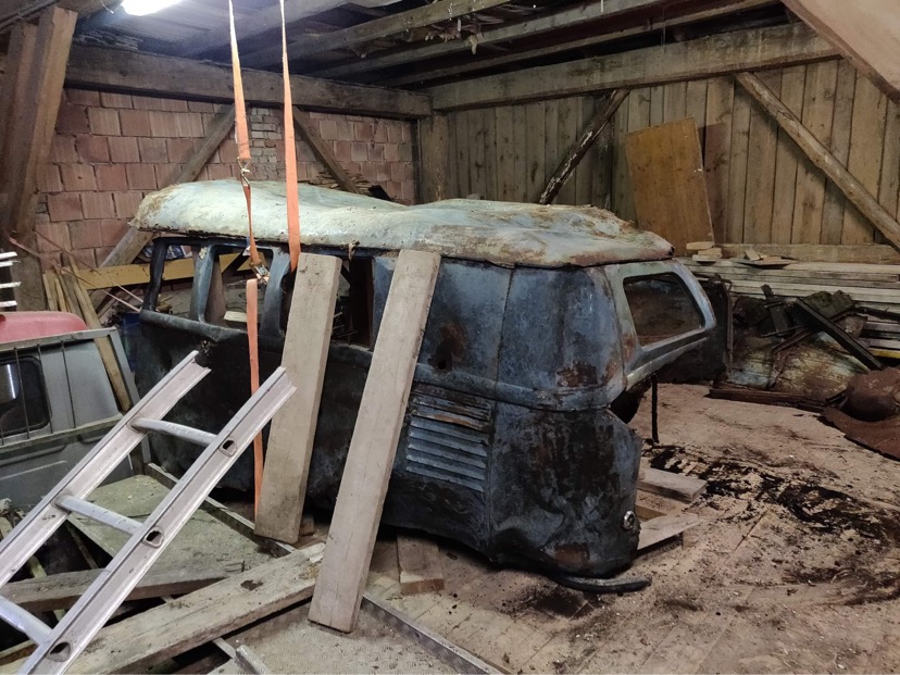 1952-Volkswagen-Barndoor-Forest-wreck-find